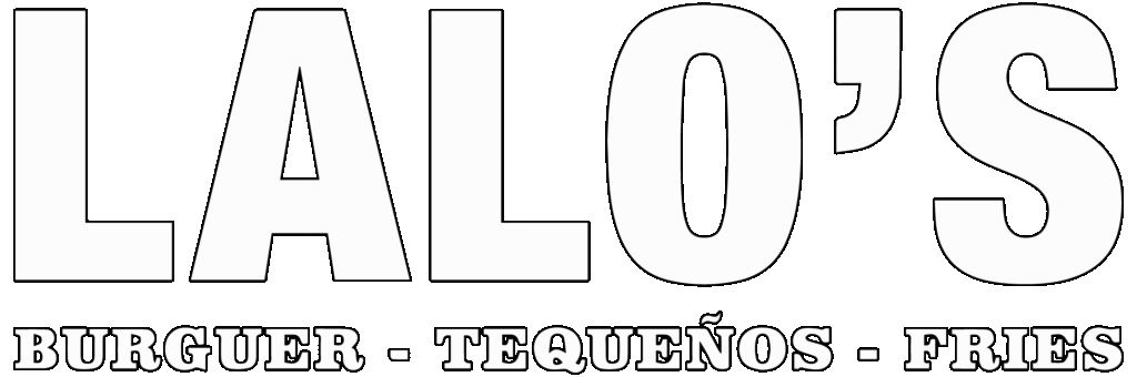 Logo de Lalo's Burger en blanco